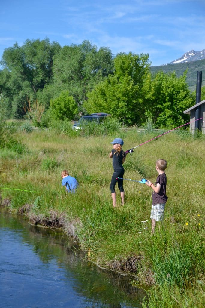 fly fishing with kids