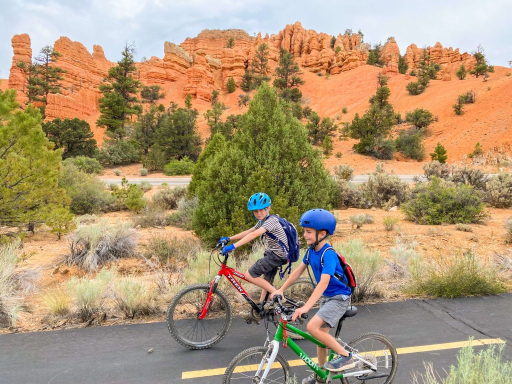 bryce canyon with kids biking red canyon